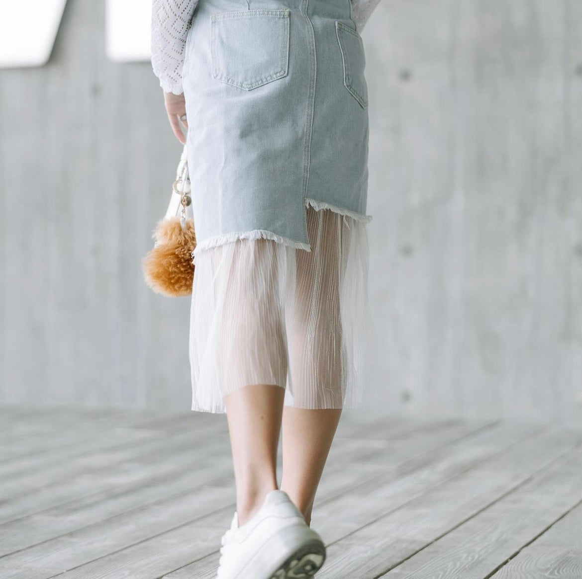 Sasa Savvy Denim Midi Skirt - S0129