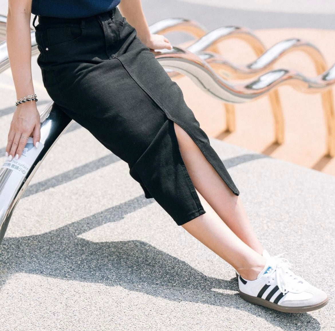 My Sunshine Denim Midi Skirt - S0136