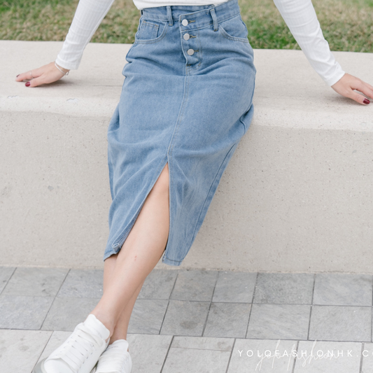 【現貨】All Around You Denim Midi Skirt - S0128