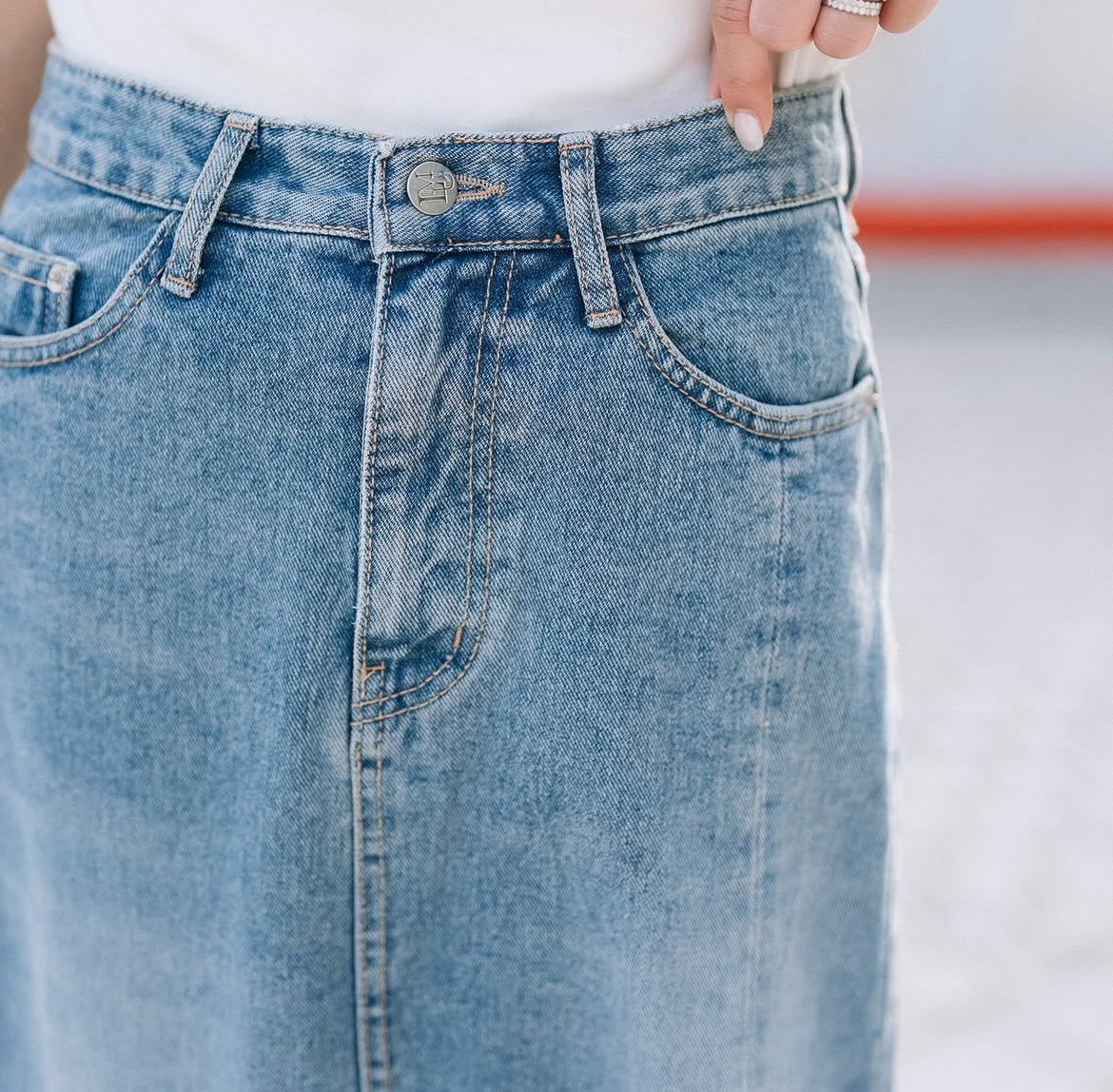 【現貨】[KR] Dear Love Denim Skirt - KRS071