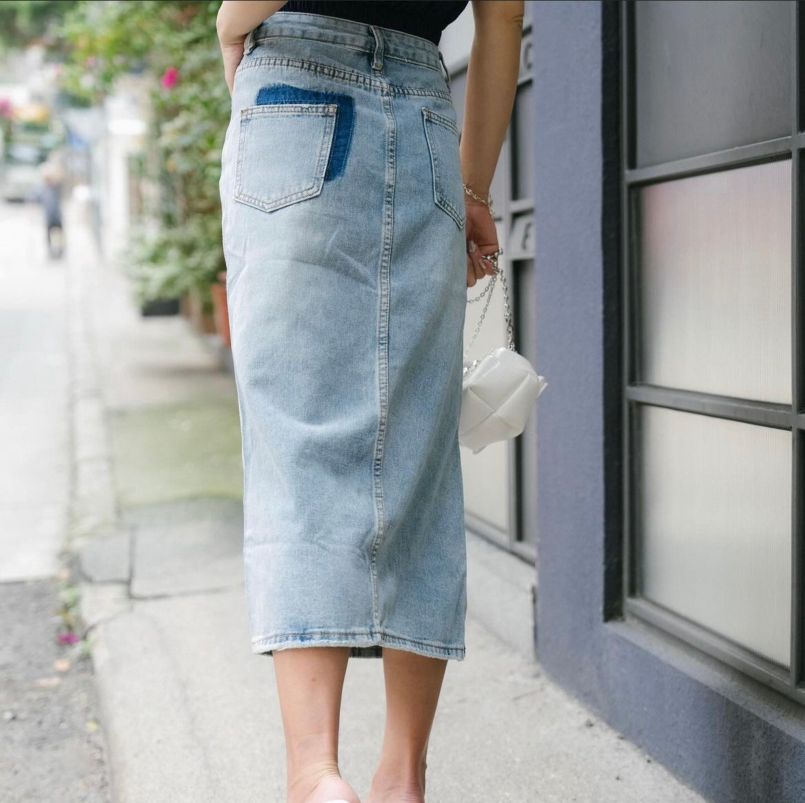 【現貨】Dear Baby Denim Midi Skirt - S0134