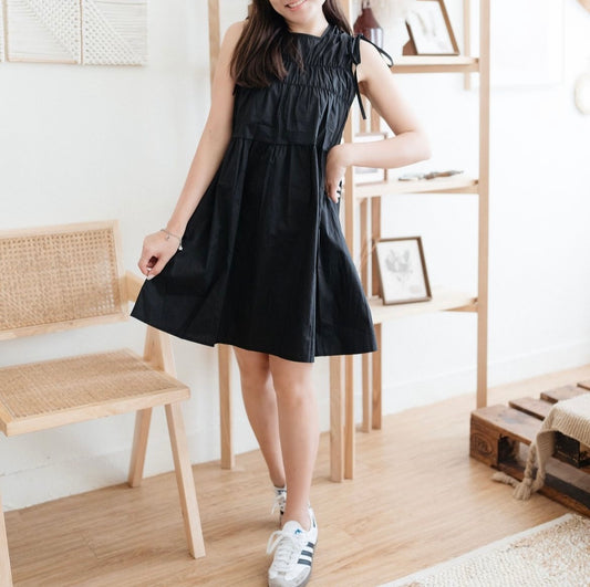 【現貨】[KR] Black Pearl Dress - KRO065