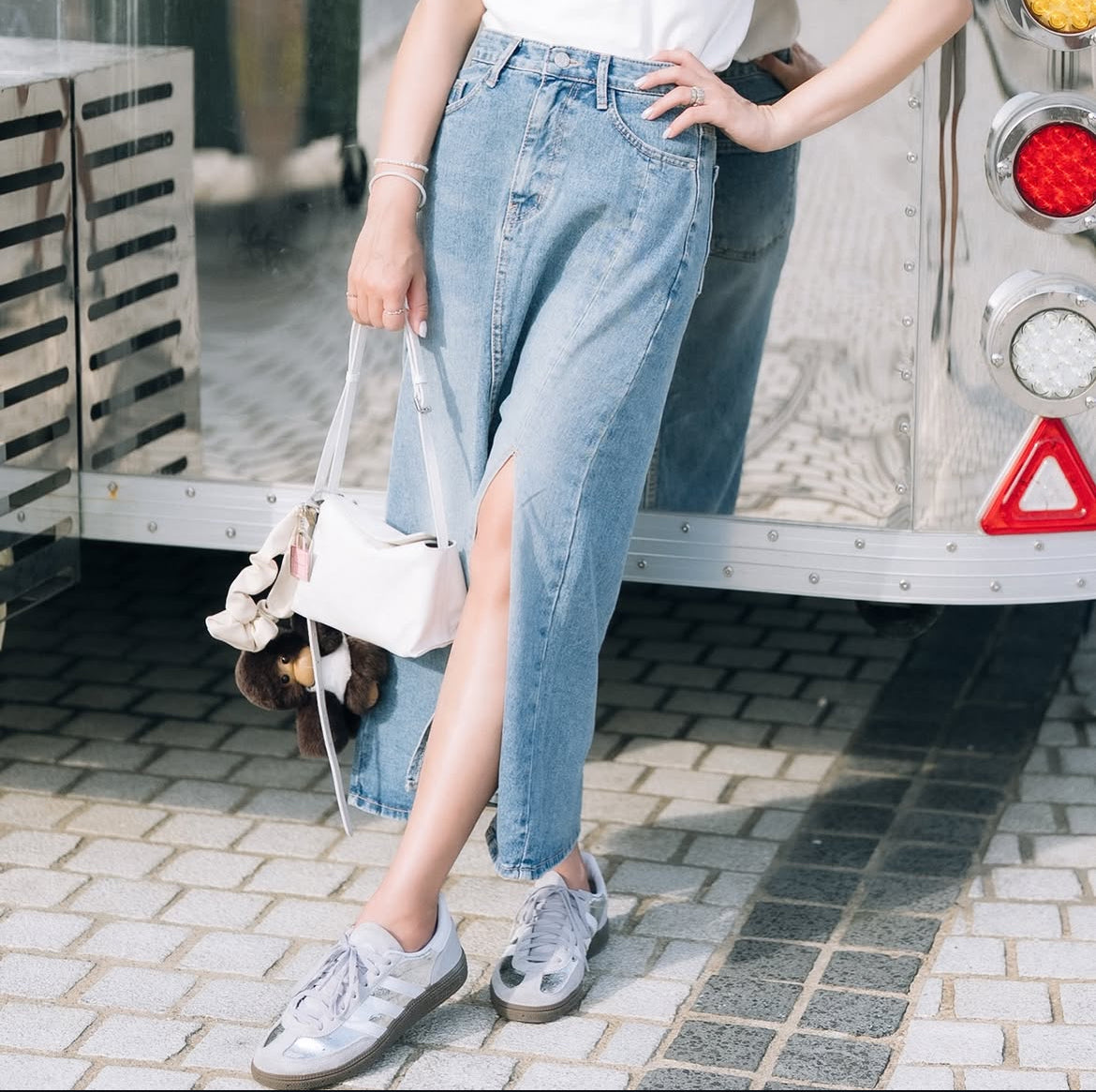 【現貨】[KR] Dear Love Denim Skirt - KRS071